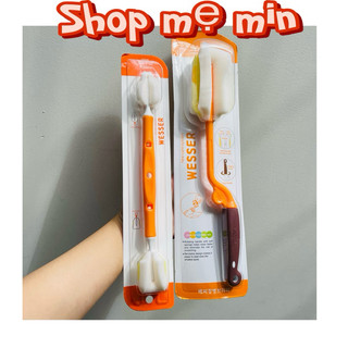 Cọ rửa bình sữa và núm ti wesser đa năng 2 đầu 2-in-1/ cọ bình sữa xoay 360 độ wesser