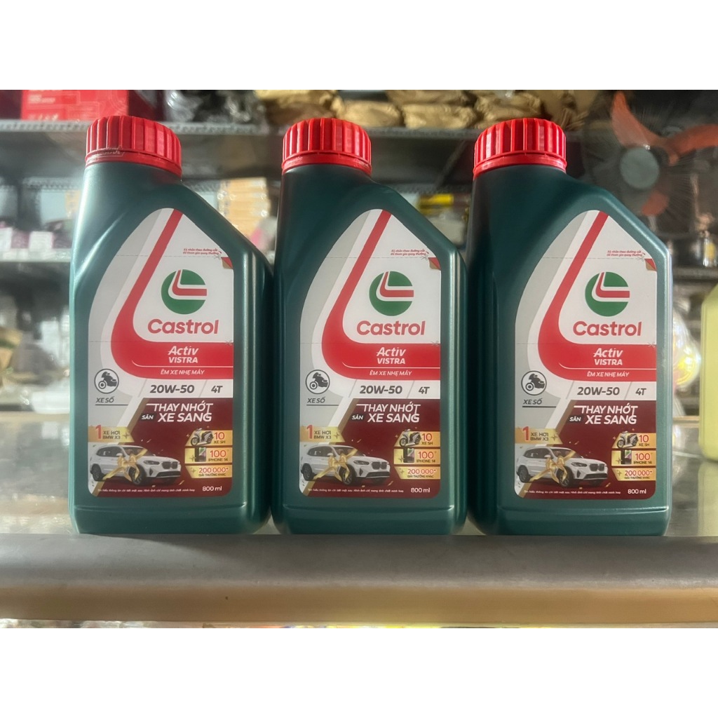[HCM]Nhớt Castrol Activ Vistra 20W50 , 0.8 lít