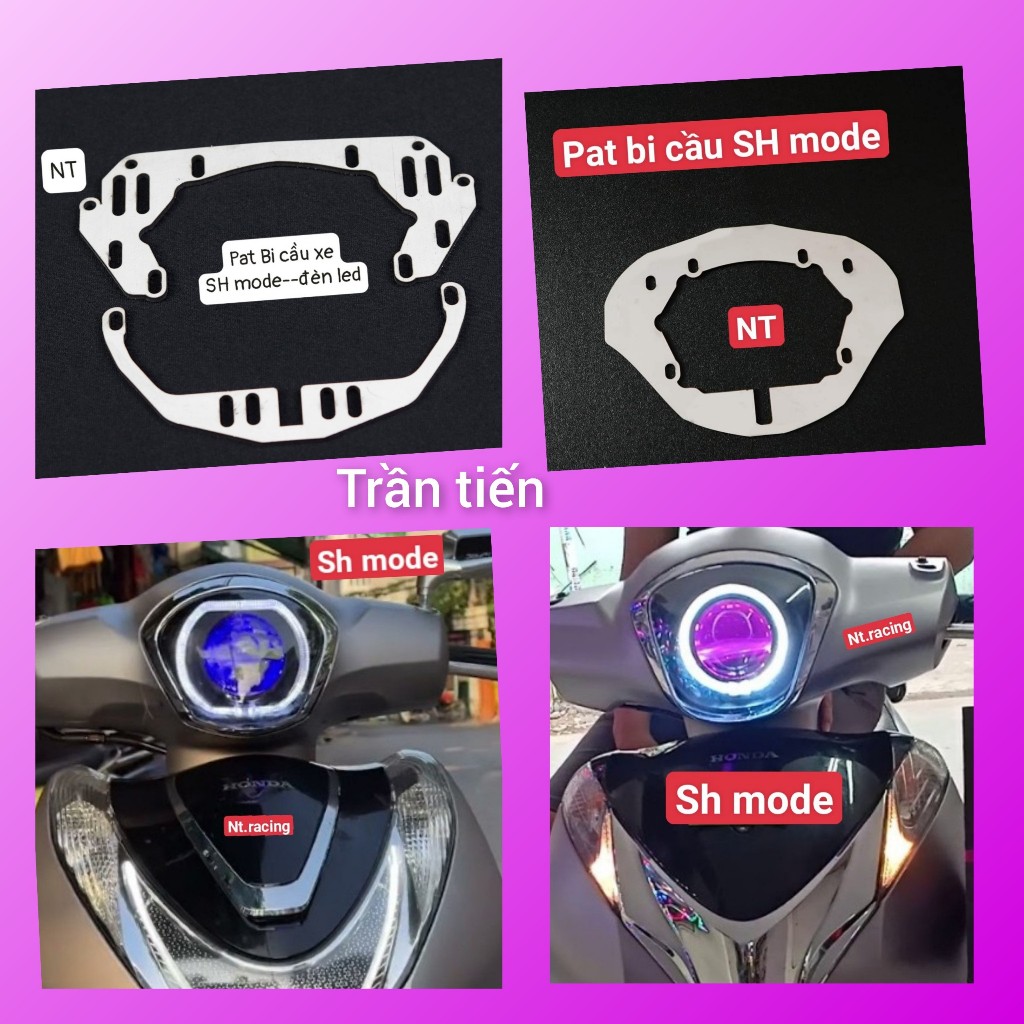 Pat gắn bi cầu bi led cho SH mode