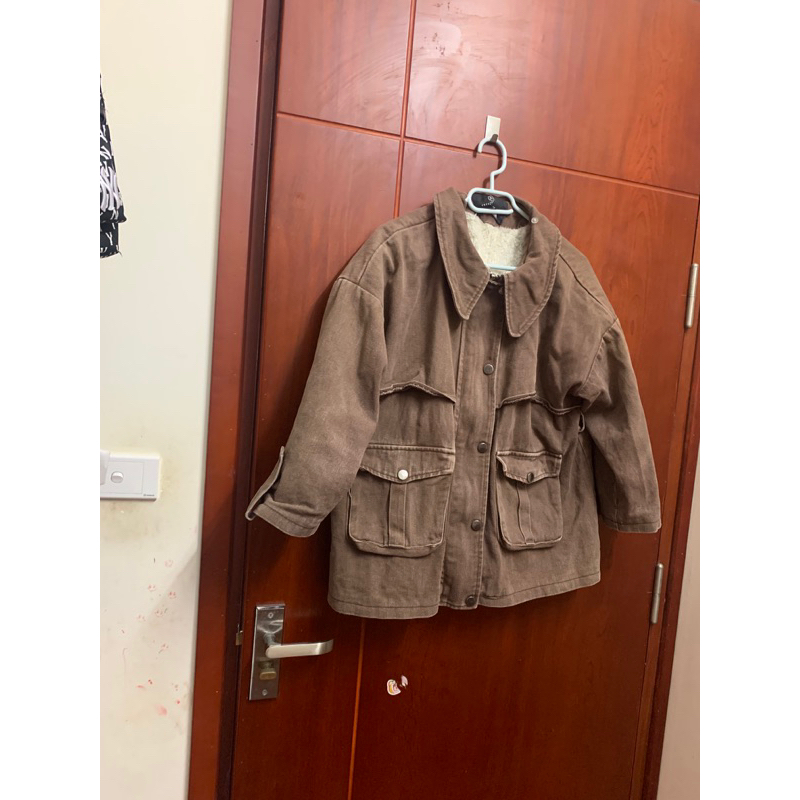 Pass áo khoác kaki lót lông