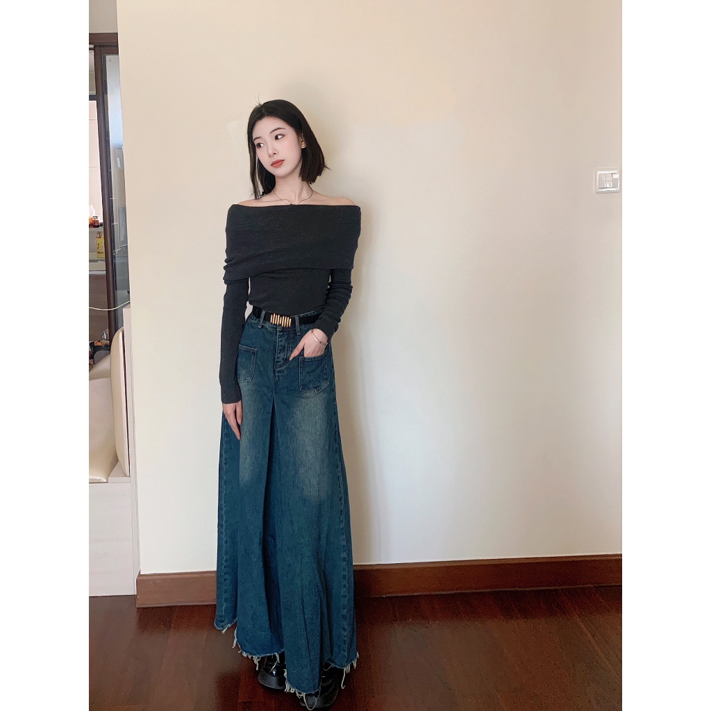 Áo Len Trễ Vai Dáng Ôm Phong Cách Hàn Quốc Siêu Xinh - KÈM ẢNH THẬT