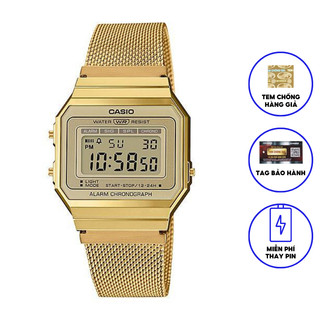 Đồng hồ unisex dây kim loại casio a700wmg-9adf chính hãng