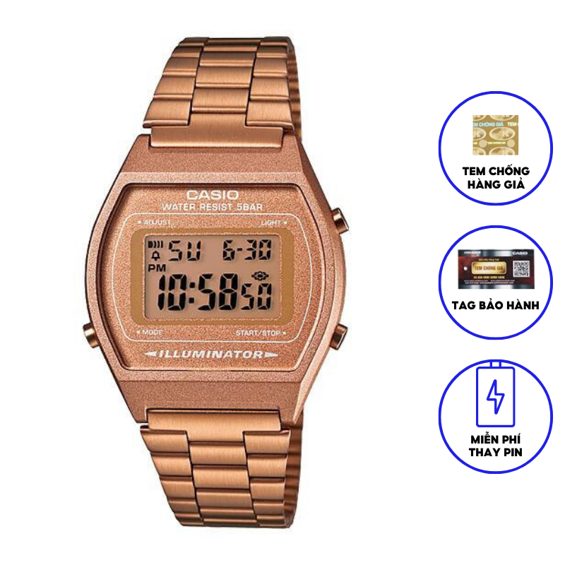 Đồng Hồ Casio Nữ Dây Kim Loại B640WC-5ADF Chính Hãng