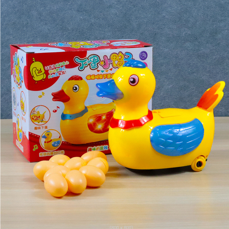 Đồ chơi gà đẻ trứng vịt đẻ trứng có nhạc đèn vui nhộn cho bé