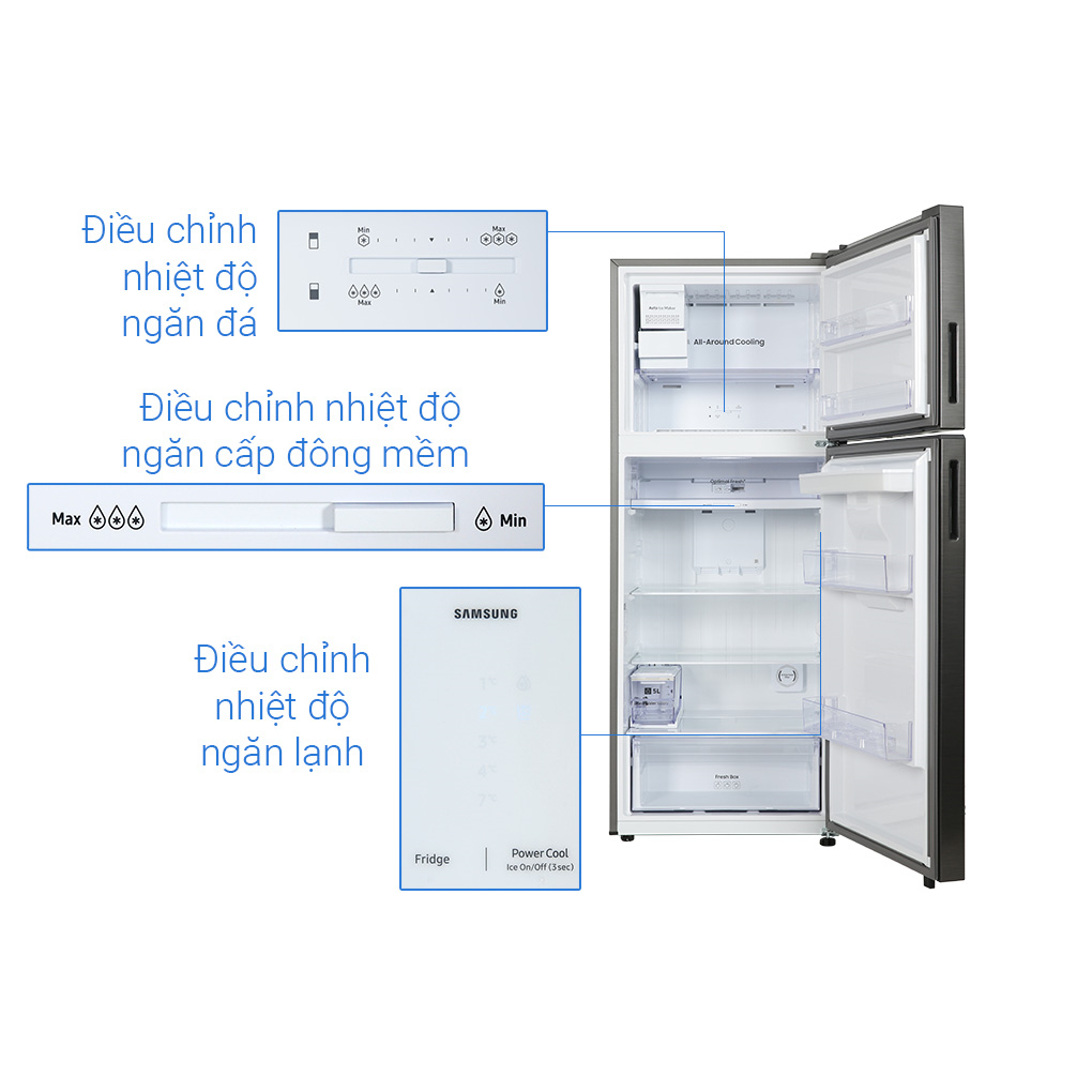 Tủ lạnh Samsung 406 lít RT42CG6584B1SV – Model 2023, Bảo hành chính hãng 24 tháng tại nhà