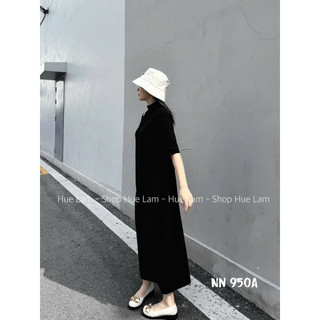 Váy Len Cổ Leo Dáng Suông Basic Dễ Mặc