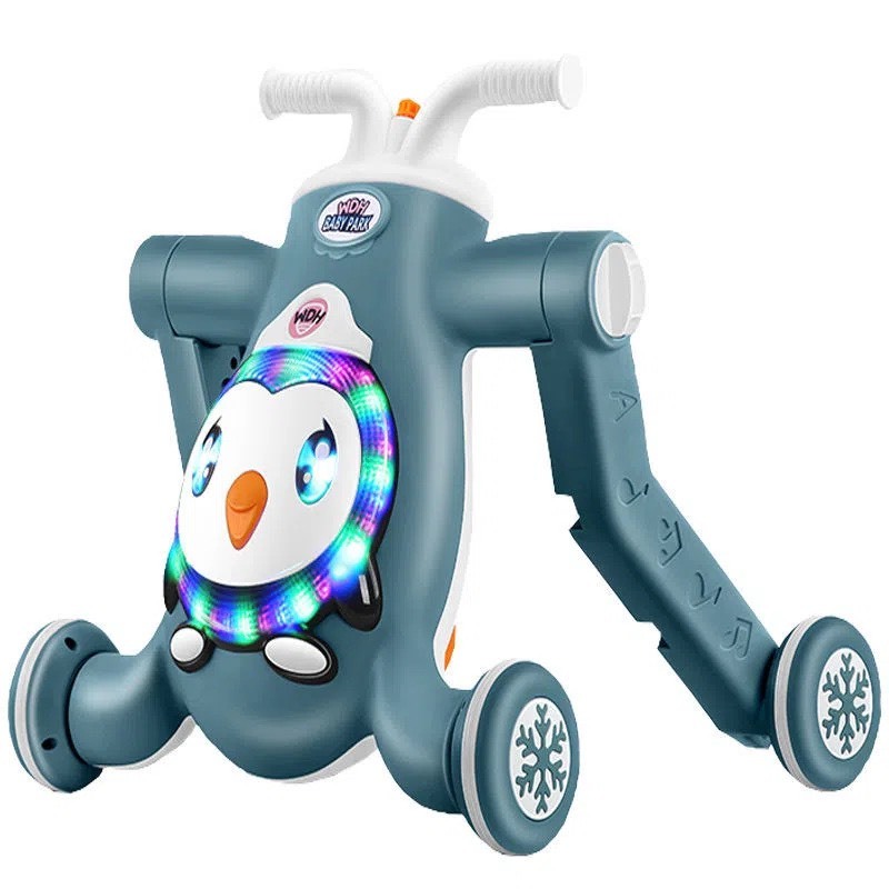 Xe tập đi cho bé đa năng 3 trong 1, Bảo hành 6 tháng, Xe tập đi chim cánh cụt có nhạc và đèn cao cấp