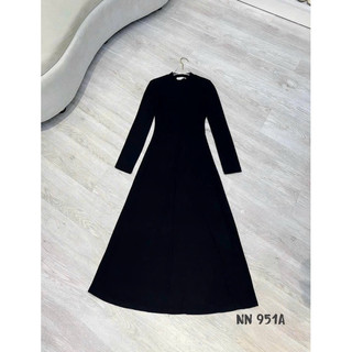 Váy Xoè Cổ Leo Dài Tay Chất Zip