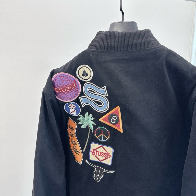 ⚡️ - Áo Khoác Bomber Varsity Stuss Souvenir Stadium Jacket, Áo varsity jacket stuss trần bông