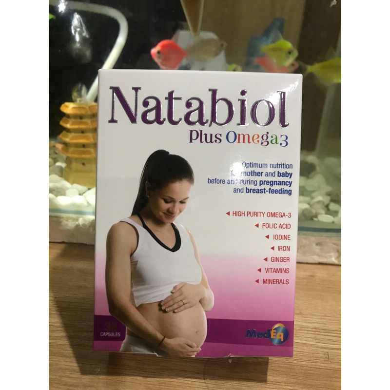 NATAbiol Omega 3 bổ sung DHA cung cấp omega 3 và vi chất cho mẹ và bé giảm ốm  nghén