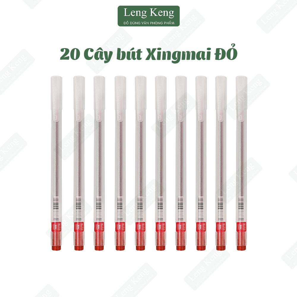 Bút gel LENG KENG Resun Combo 20 bút tặng 10 ngòi viết gel bút nước đen xanh đỏ mực khô nhanh ngòi 0,5mm bút gel đen mực