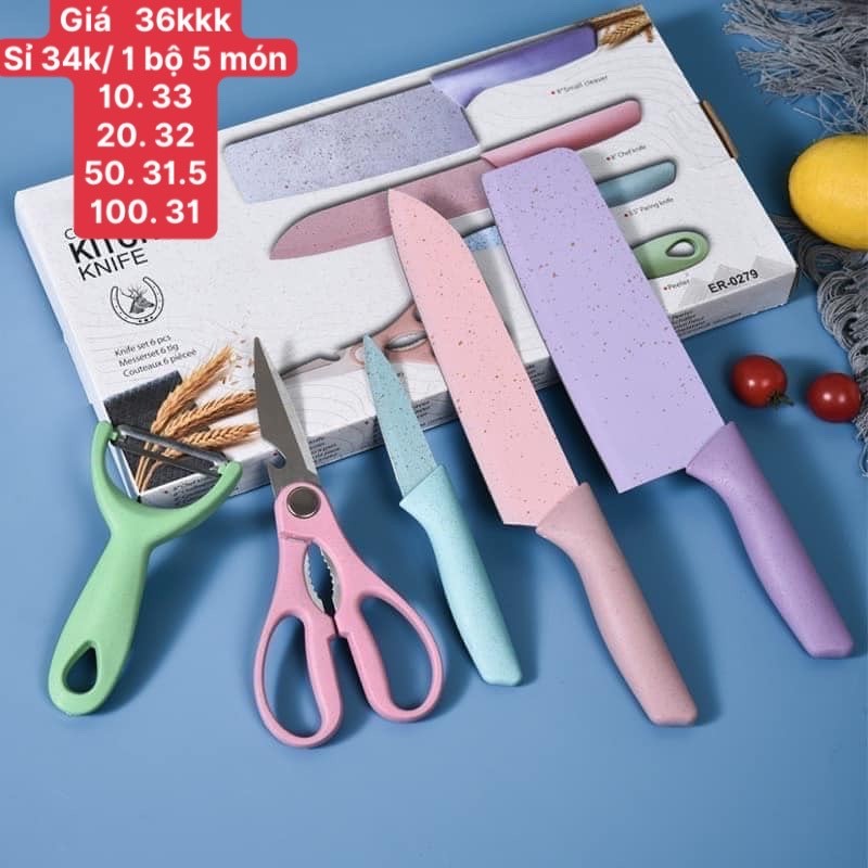 Bộ dao 6 món, dao nhật bản (bộ)