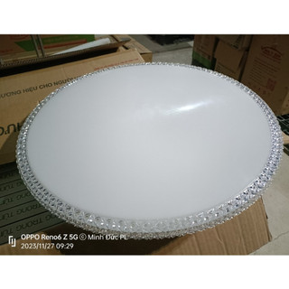 {VINASUN} ĐÈN ỐP TRẦN VIỀN PHA LÊ /VIỀN ĐEN
