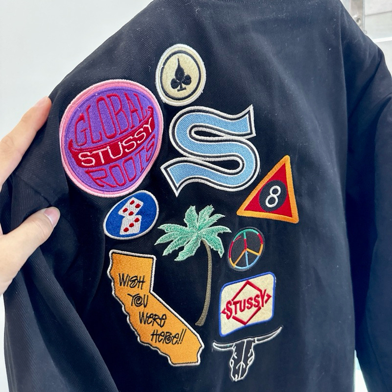 ⚡️ - Áo Khoác Bomber Varsity Stuss Souvenir Stadium Jacket, Áo varsity jacket stuss trần bông