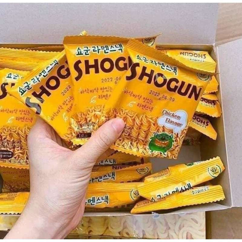Mì tôm trẻ em Shogun Hàn Quốc vị gà phủ phomai nhập khẩu từ Indonesia hộp gói 30 gói