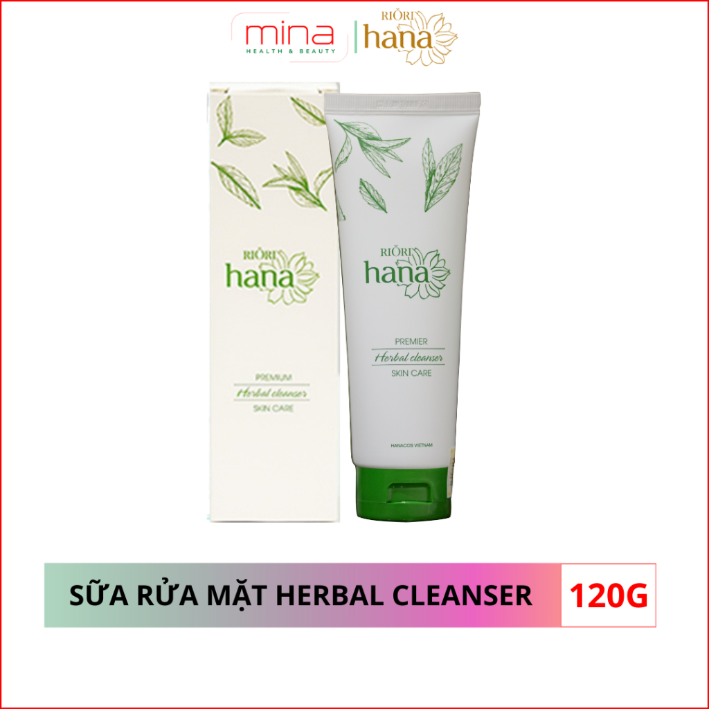 Sữa Rửa Mặt Thảo Mộc Dạng Gel RIORI Herbal Cleanser 120g Làm sạch Dưỡng ẩm Trắng Da Ngừa mụn pH5.5 Phù hợp mọi loại da