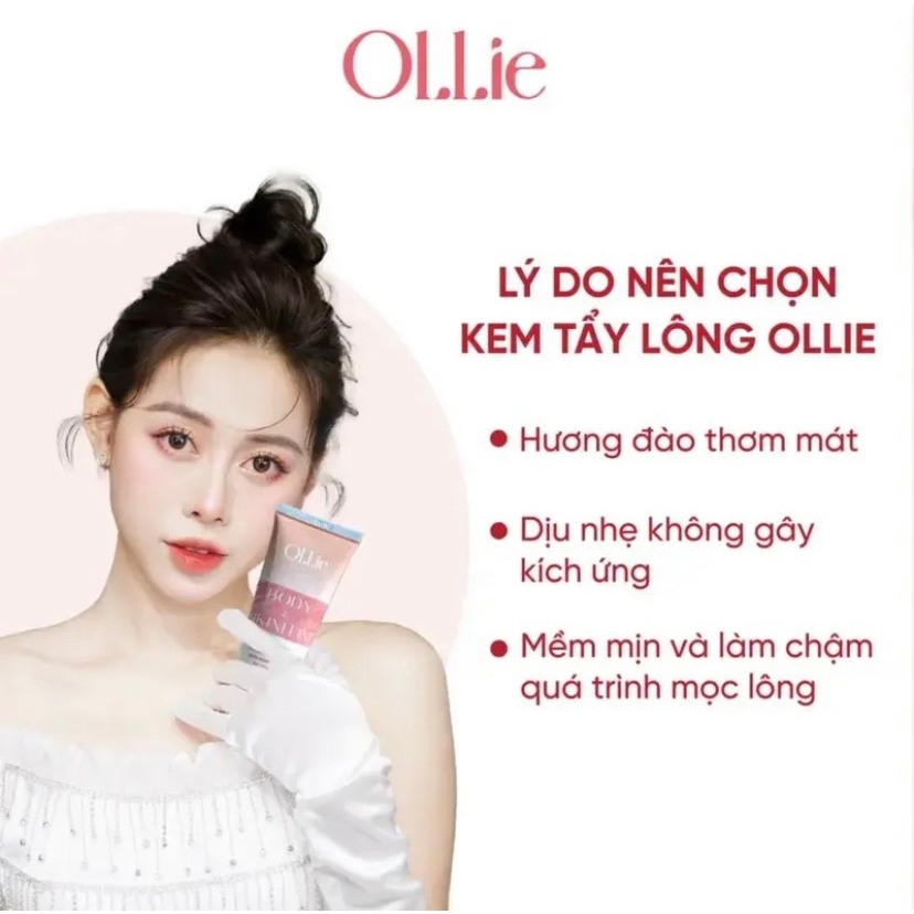 - Combo kem tẩy & kem dưỡng Ollie, tẩy lông an toàn hiệu quả.