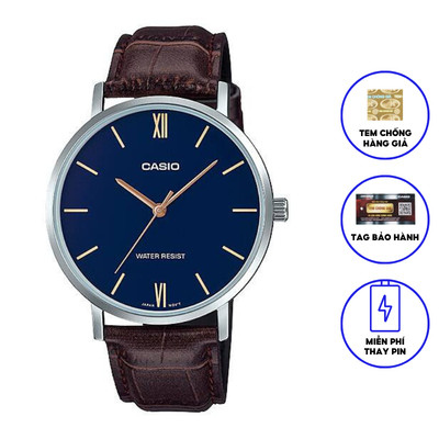 Đồng Hồ Nam Dây Da Casio MTP-VT01L-2BUDF Chính Hãng