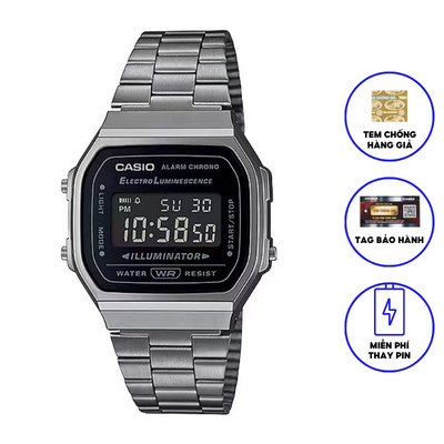 Đồng hồ Casio Nam Dây Kim Loại Vintage A168WGG-1BDF Chính Hãng