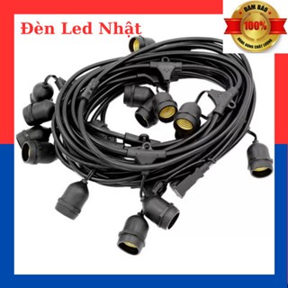 Bộ dây treo đuôi đèn chống nước chuyên dùng ngoài trời 5m 10 đuôi, 10m 15 đuôi và 10m 20 đuôi chưa b
