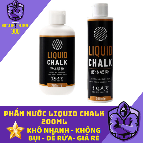 [Vnbb300] - PHẤN NƯỚC LIQUID CHALK  200ml NHANH KHÔ tập leo núi,kéo co, hít xà, nâng tạ - VNBB300