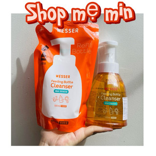 Nước Rửa Bình Sữa Wesser - Nước rửa trái cây rau quả Hàn Quốc - Chai/ Gói 500ml