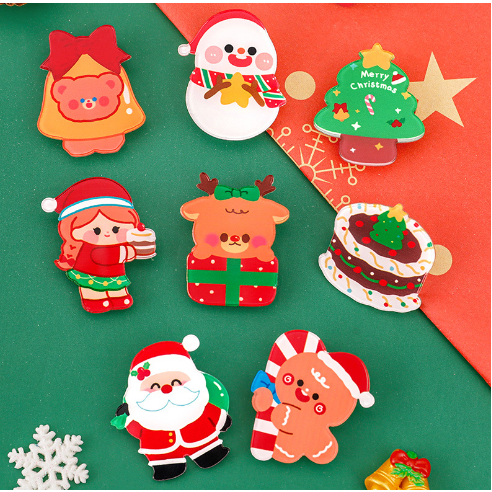 Huy hiệu dán áo, balo, sticker tết 2024 Noel giáng sinh merry christmas túi đeo nhiều mẫu hoạt hình dễ thương DIY