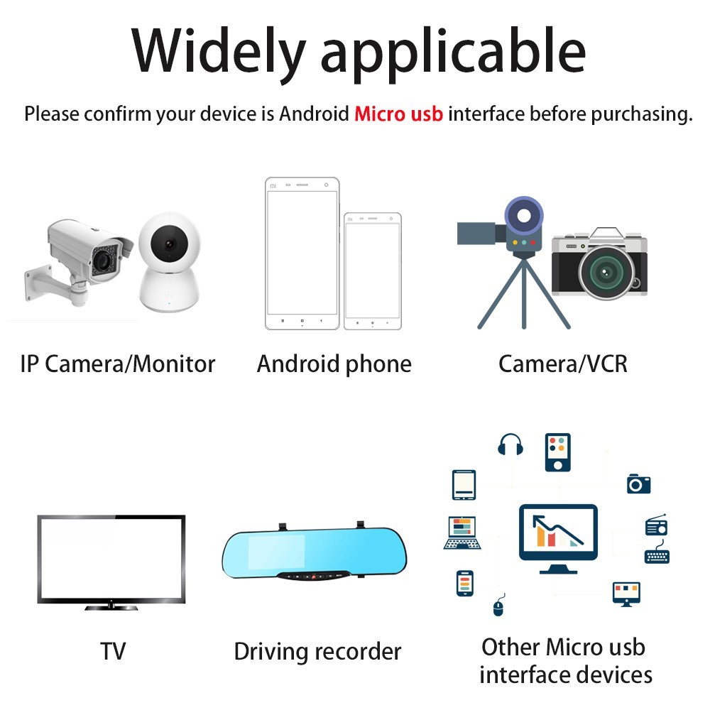 Dây Cáp Sạc Type C / Micro USB Dài  3M 5M 6M 7M 8M 10M Chuyên Dụng Cho Camera Điện Thoại, Monitor