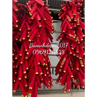 Mô hình dây pháo giả thủ công trang trí tết,trung thu siêu ưng