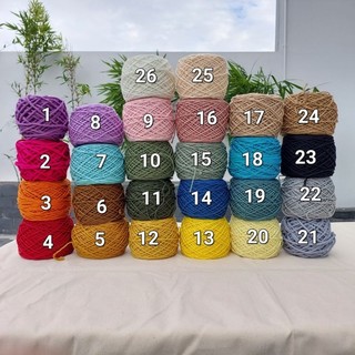 Dây thừng cotton đan macrame 2mm. Nhiều màu sắc