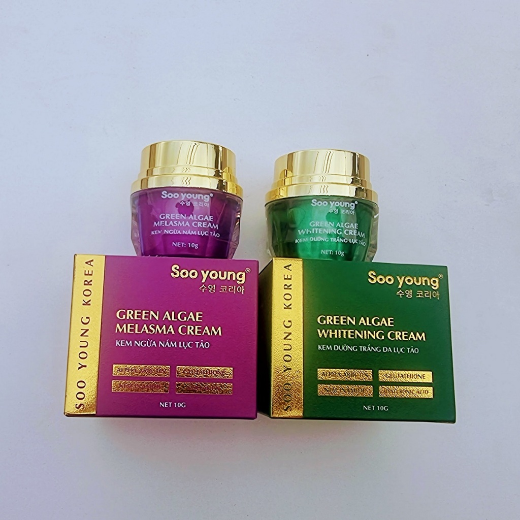 Bộ kem ngừa nám, dưỡng trắng da Soo young mẫu mới 10g