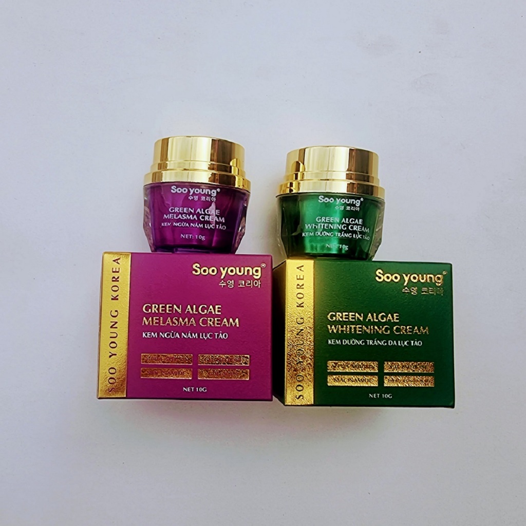 Bộ kem ngừa nám, dưỡng trắng da Soo young mẫu mới 10g