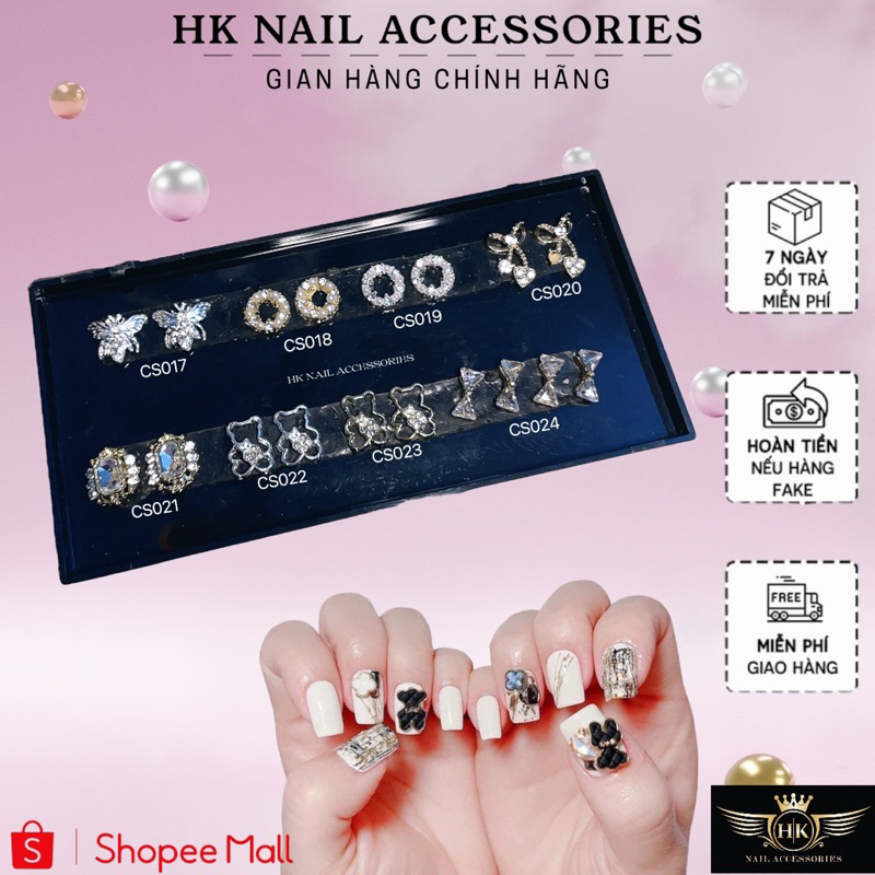 Phụ kiện charm đá trang trí móng HK NAIL ACCESSORIES