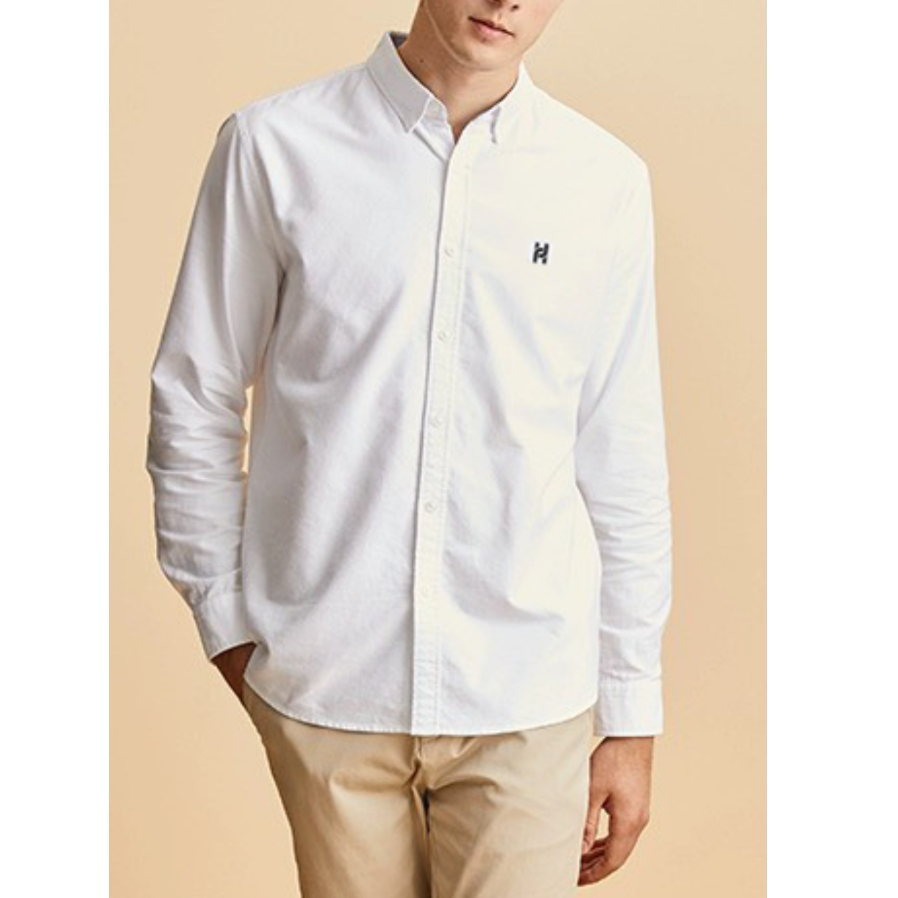 Áo Sơ Mi Nam trơn dài tay Hafos OXFORD chuẩn form Menswear