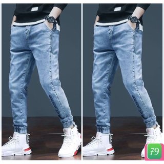 Quần jean nam Rin jogger ống bó cao cấp Chất Bò Co giãn Mẫu Mới Nhất M03