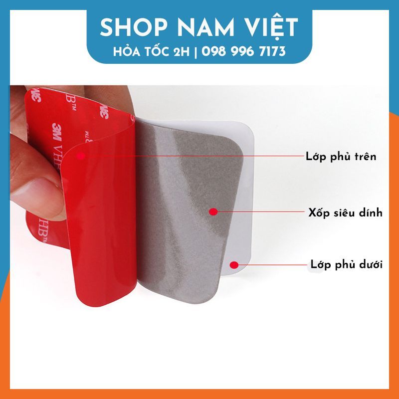 Miếng Dán 3M VHB Xám Siêu Dính Dán Camera Hành Trình, Phụ Kiện Oto