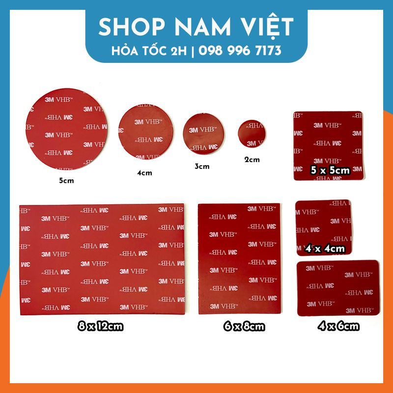 Miếng Dán 3M VHB Xám Siêu Dính Dán Camera Hành Trình, Phụ Kiện Oto