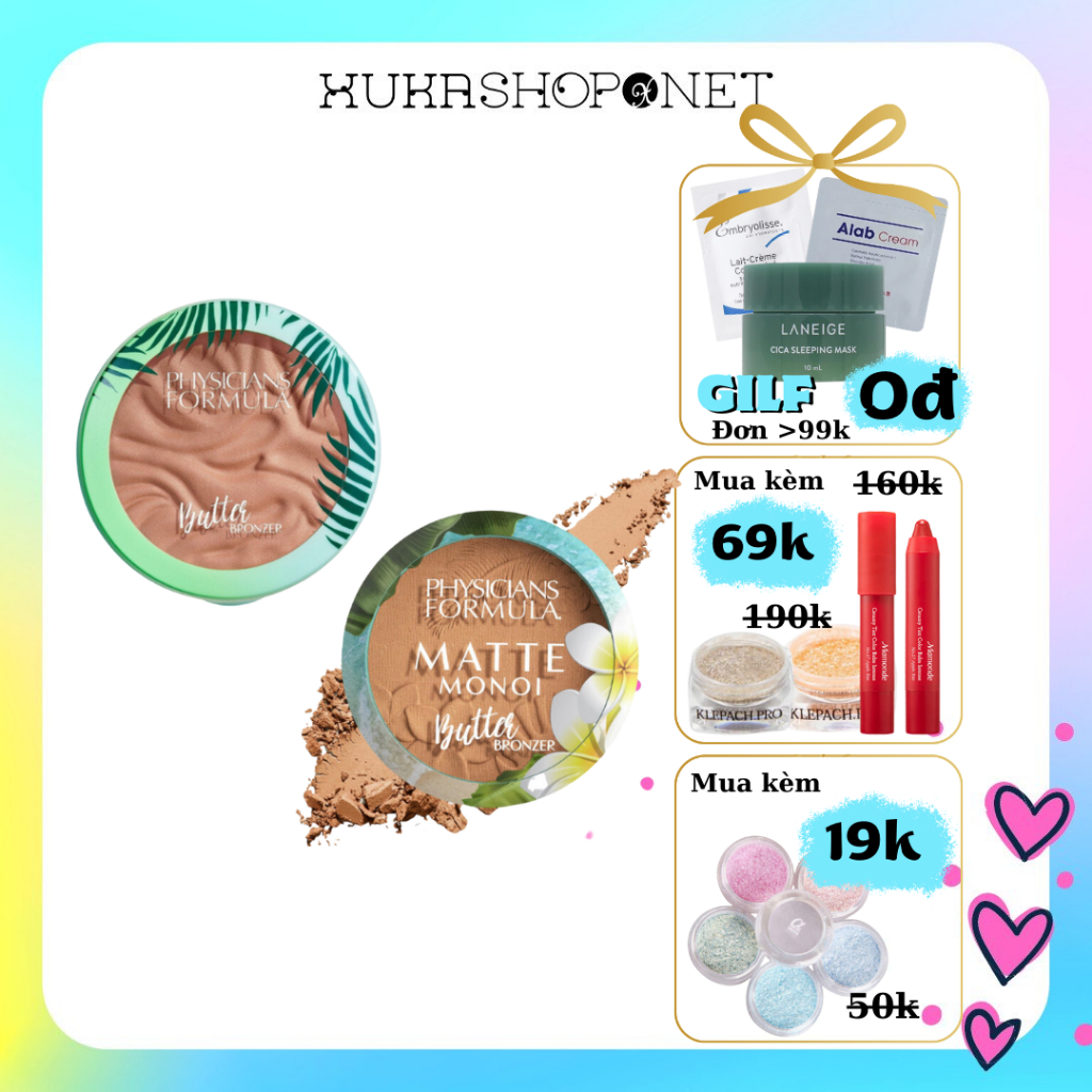 Tạo Khối Dừa Physicians Formula Butter Bronzer 11g Mềm Mịn Tạo Hiệu Ứng Nổi Bật