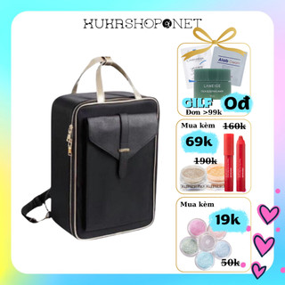 [Xukashop] Cốp balo trang điểm chuyên nghiệp viền vàng cao cấp loại 1
