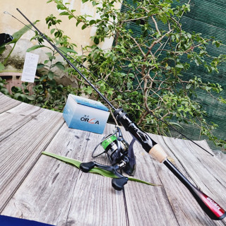 Bộ Cần Câu Lure Suối UL Đứng Orca Cán Đỏ Bóng