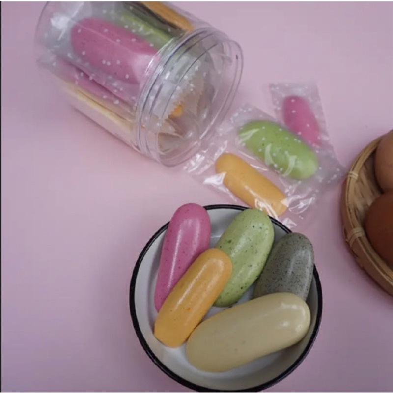 Bánh ăn dặm rau củ thanh dài tự nhiên lòng đỏ trứng gà nguyên chất cho bé 6m+, HSD 3 tháng