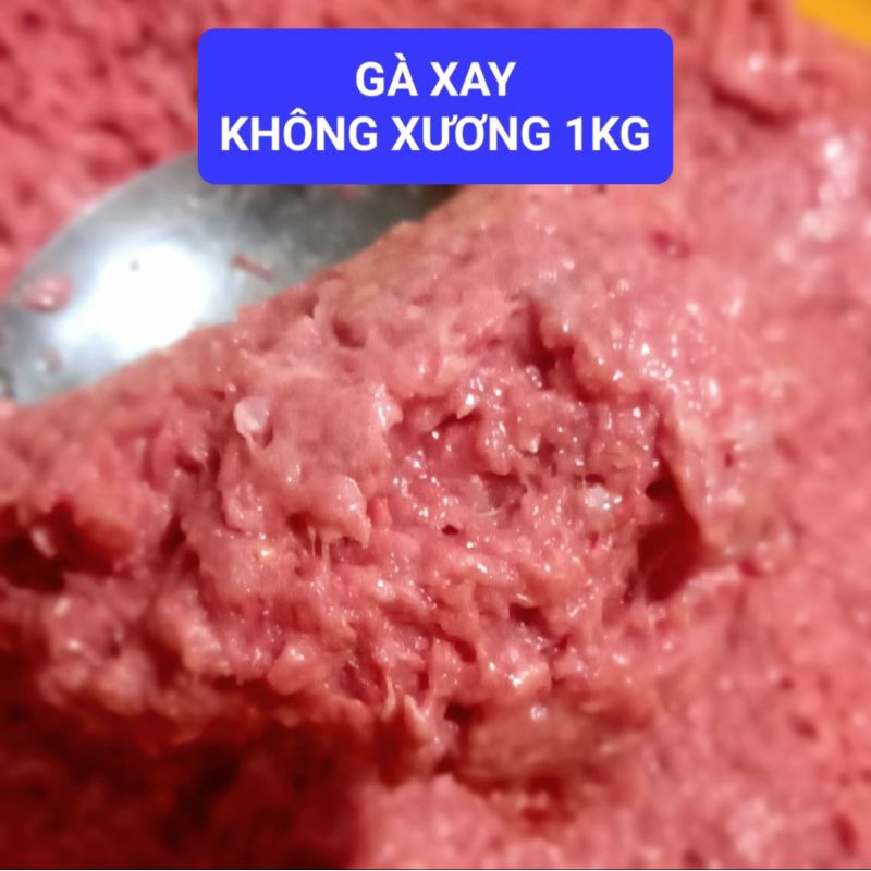 1Kg Gà xay nhuyễn mềm không xương làm pate tươi cho chó mèo 🐶🐱❤️, thức ăn tươi cho chó mèo - Joyful Day - SHIP HỎA TỐC