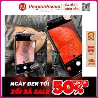 Lens camera chụp ảnh macro 15x siêu nét 4K kẹp điện thoại, chuyên dùng cho spa