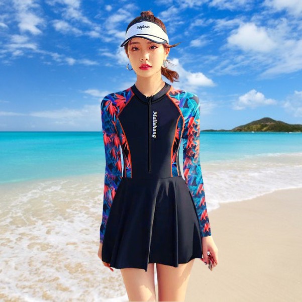 Đồ bơi dài tay liền váy, Malishang D9