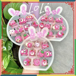 Kẹp tóc càng cua mini hình gấu dâu dễ thương