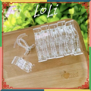 Sét 12 kẹp càng cua 3 răng trong suốt Loli.phukienthoitrang