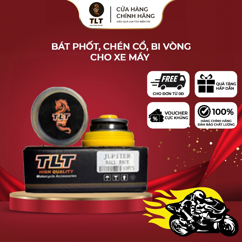 Bát phốt, chén cổ TLT cho các dòng xe HONDA/YAMAHA gồm 6 chi tiết sản xuất chính hãng bảo hành trong 12 tháng