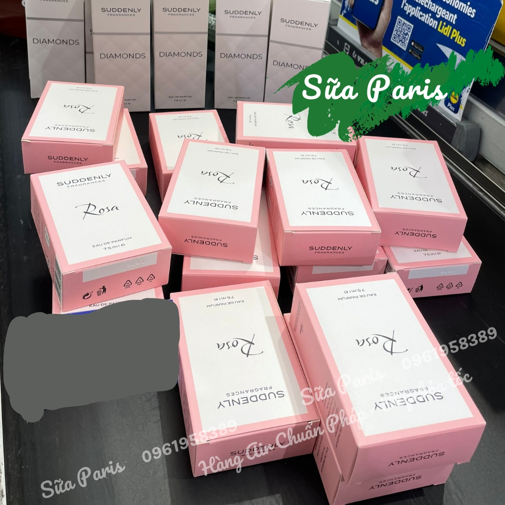 Nước hoa Suddenly Rosa chai 75ml, giúp mọi cô gái đều trở lên quyễn rũ và thu hút hơn_Sữa Paris Aderma