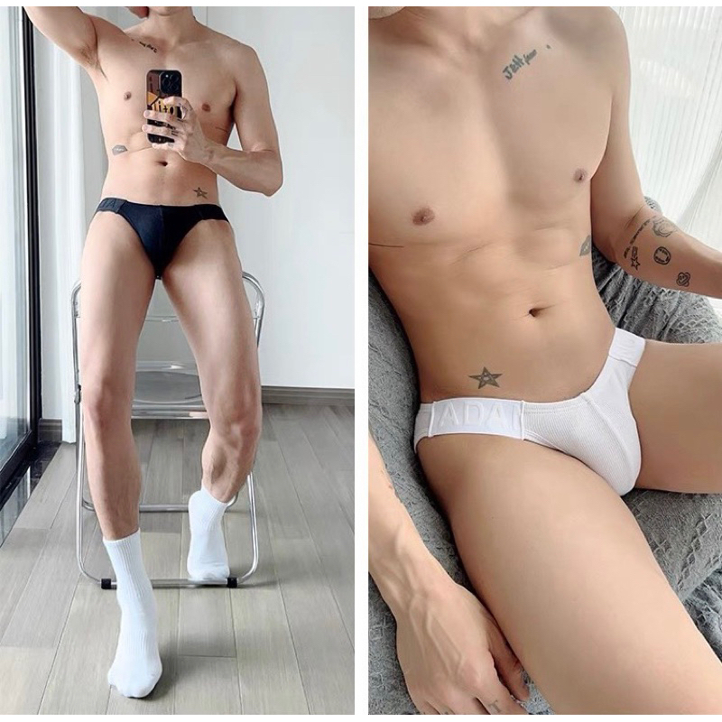 Quần lót nam, quần lót tam giác Adannu lưng nhỏ sọc gân