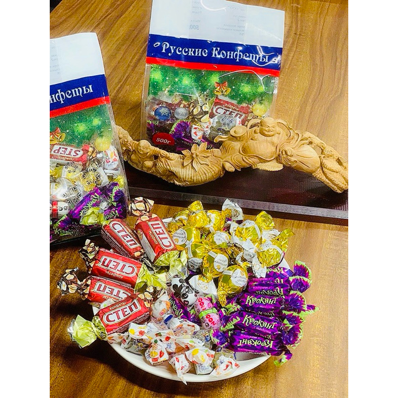 KẸO MIX 8 VỊ HÀNG NGA GÓI 500g date 12/2024